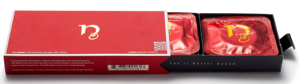 Naked | Luxury Condoms: 54mm (base) flares to 66mm.